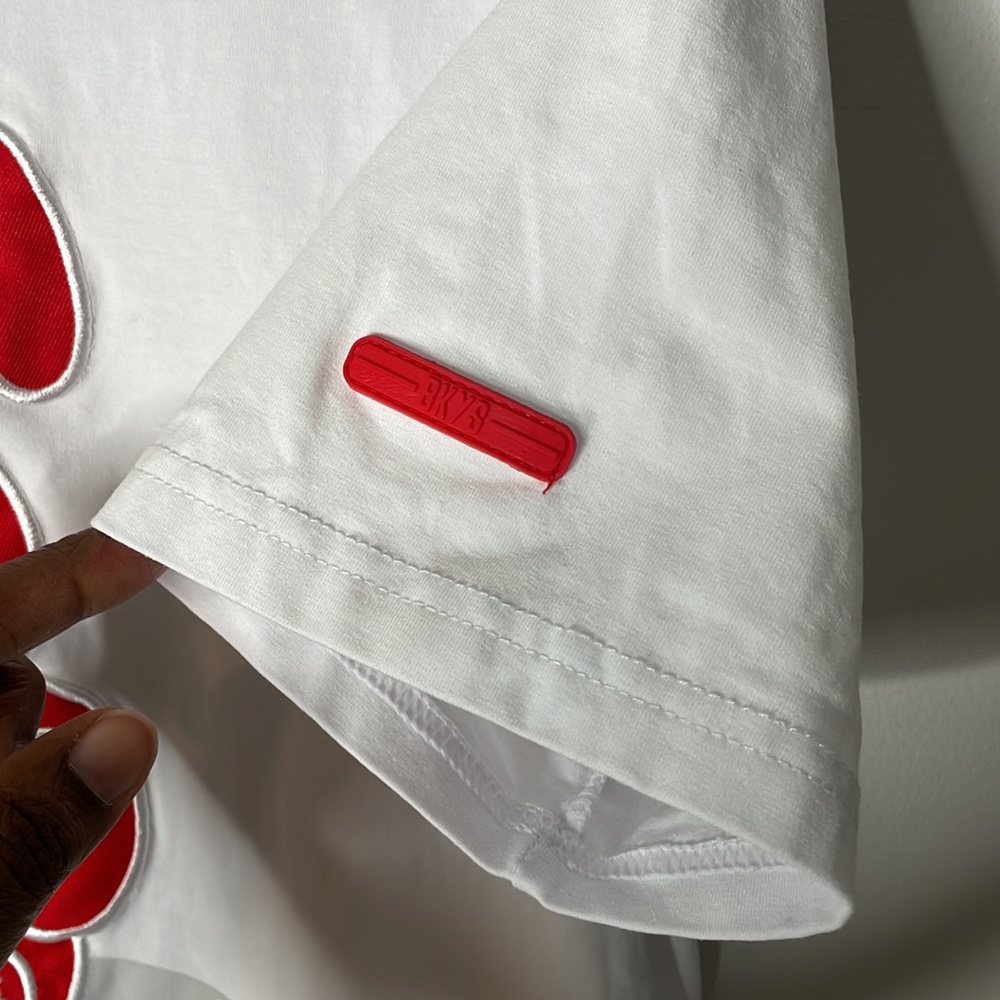 BKYS - Black Keys Lucky Charm Tee Patch White Red Size S - Picture 4 of 7